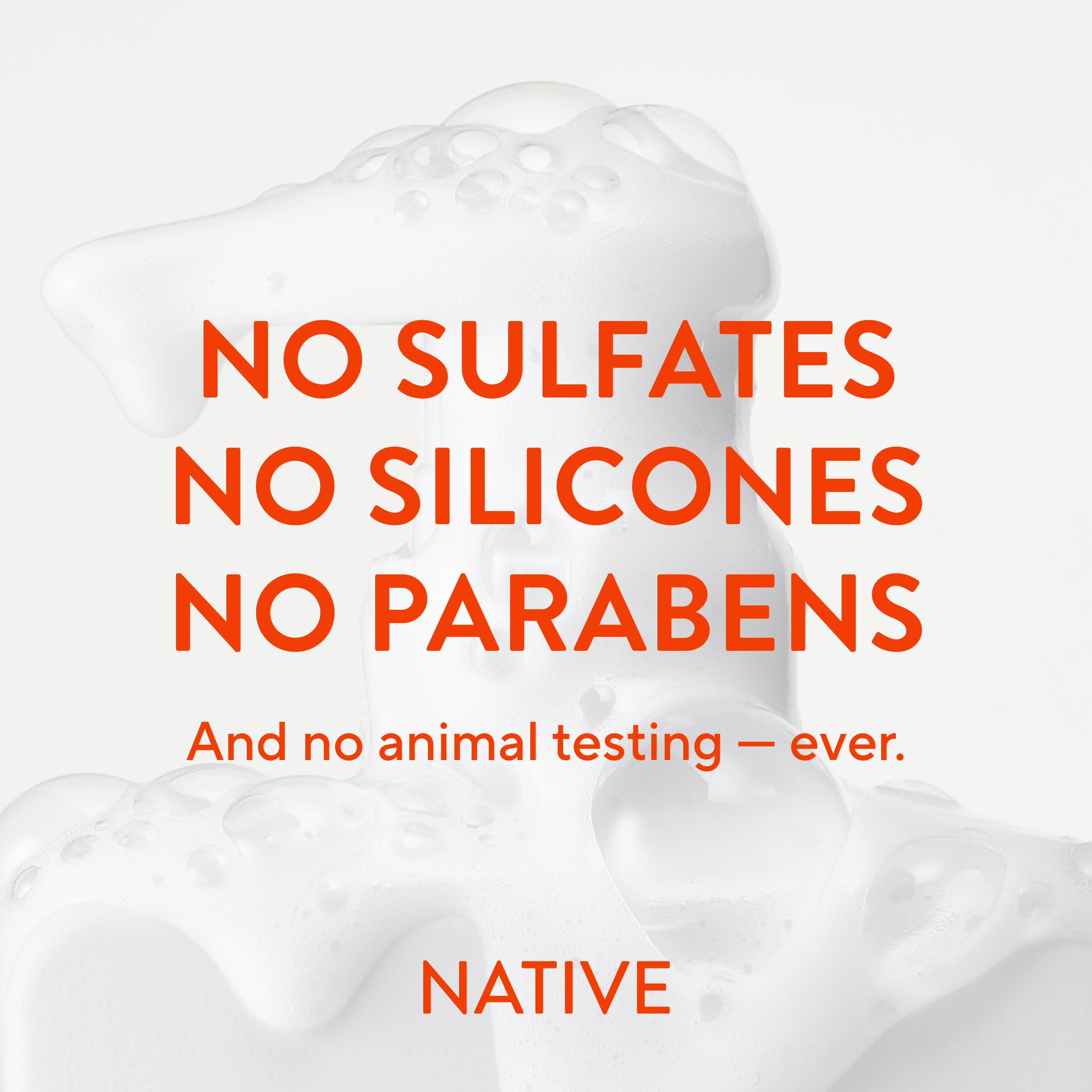 Native no silicones sulfates dyes — clean formula free of harsh additives.