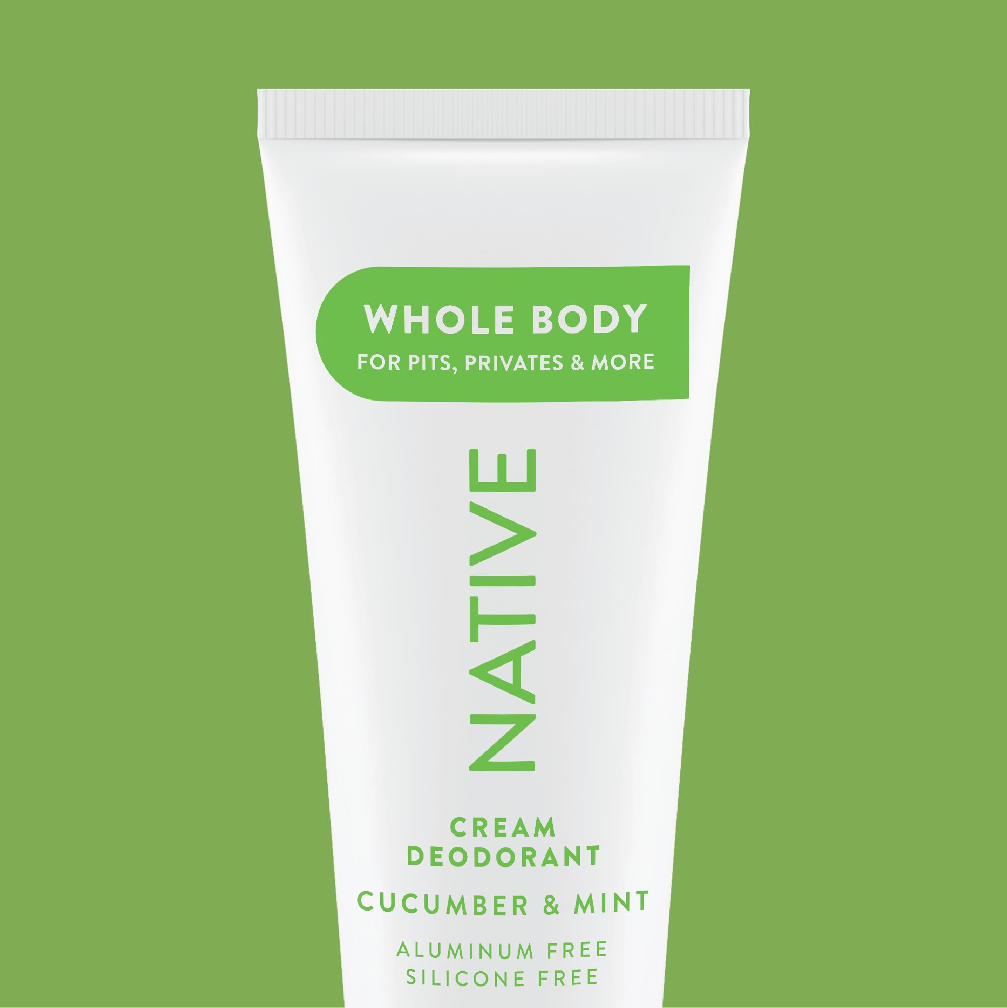Native packaging demonstrates travel-friendly size for on-the-go freshness.