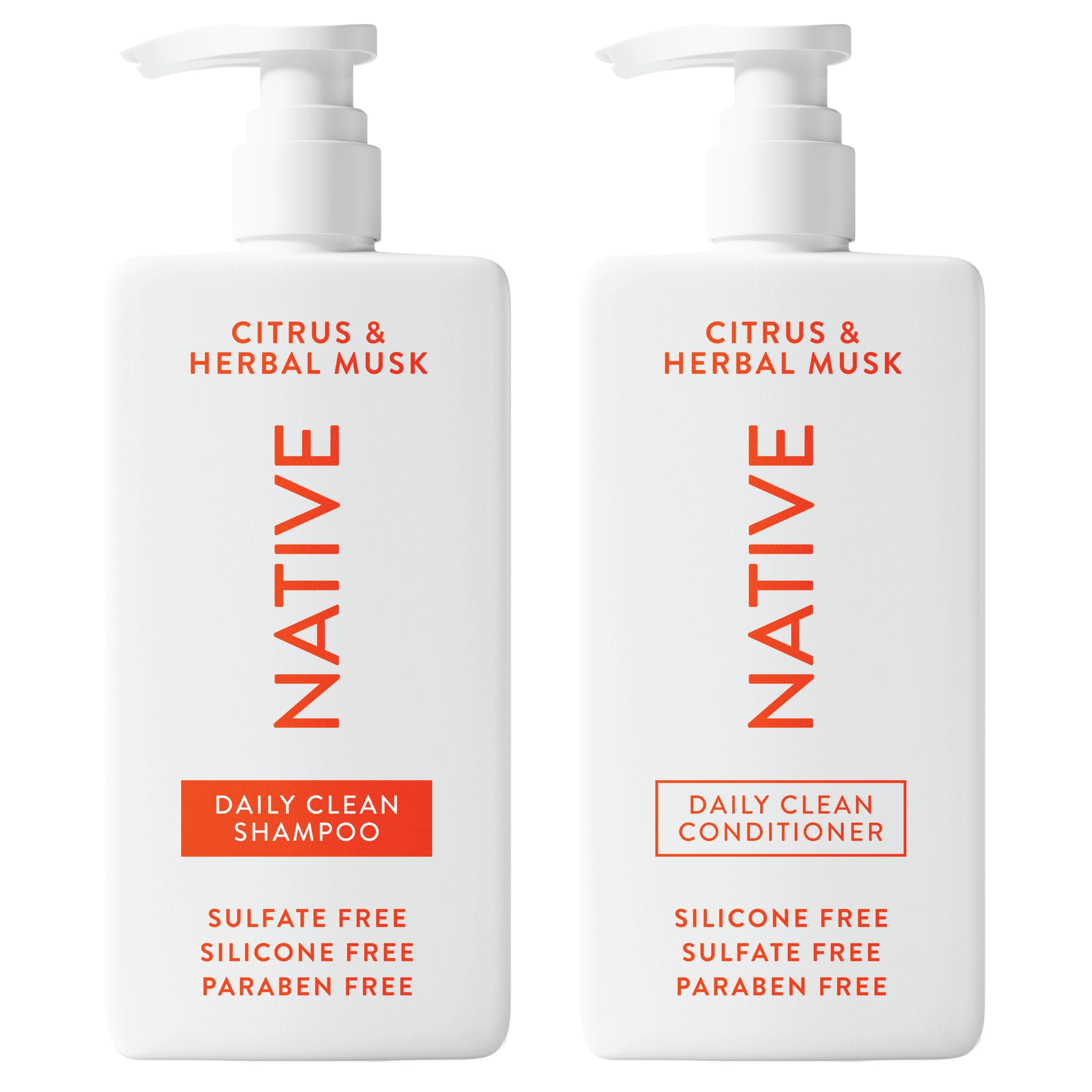 Native shampoo bottle pour — gentle daily cleanse for all hair types.