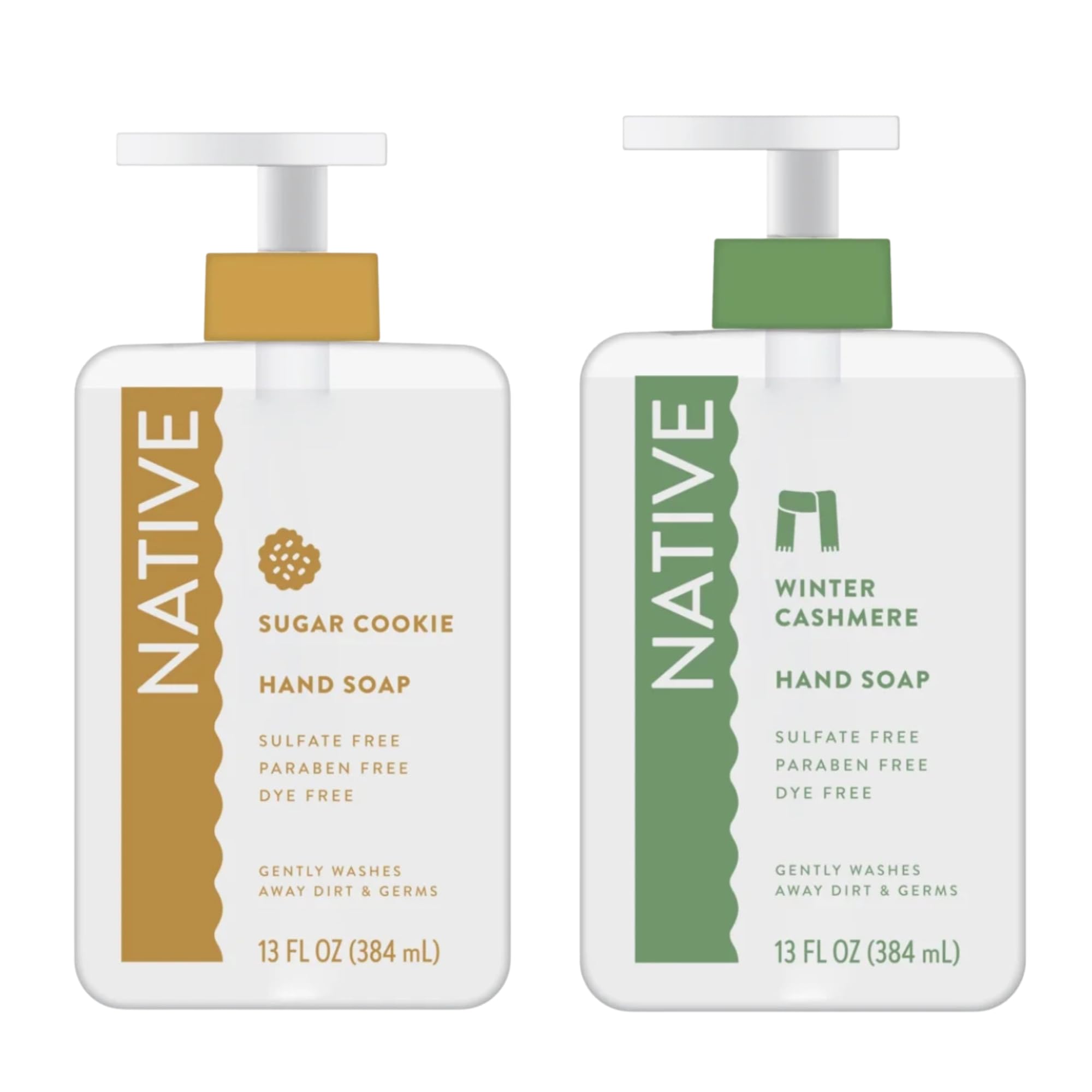 Native Sugar Cookie bottle pump with festive fragrance for daily hand washing
