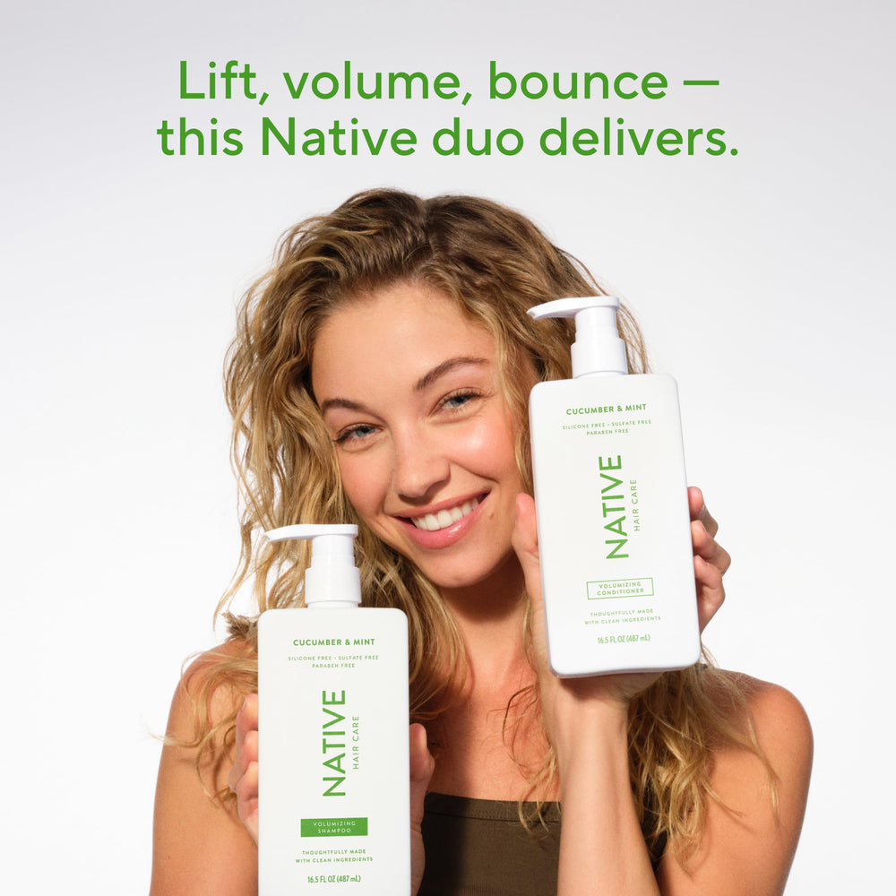 Sulfate-free badge on Native packaging highlights mild cleansing