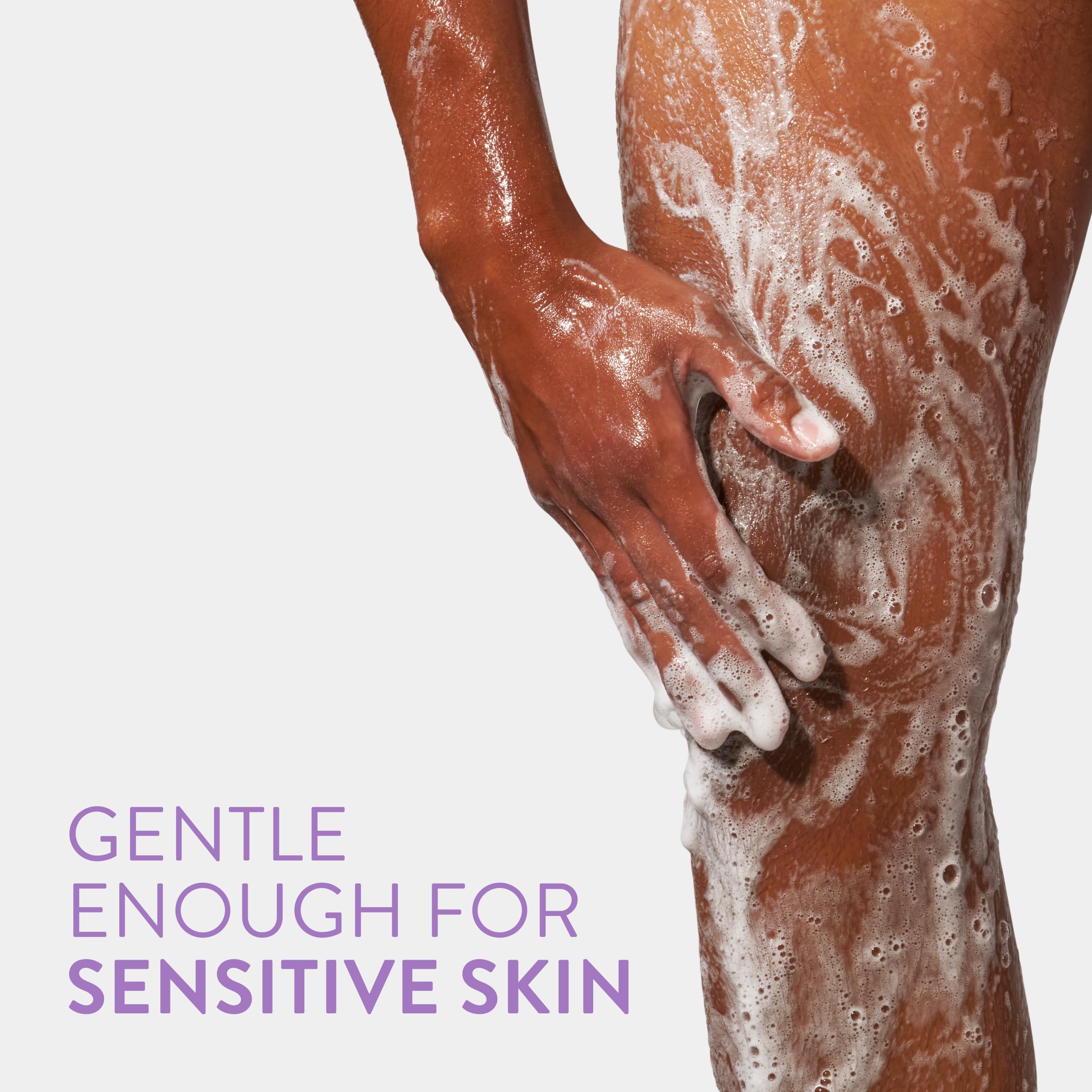 Native sulfate-free body wash in shower steam evokes spa-like scent.