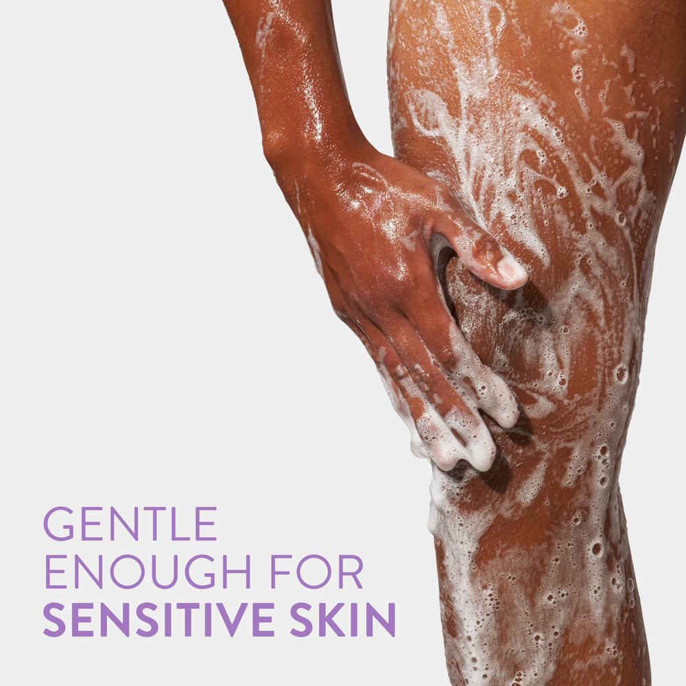 Native sulfate-free body wash in shower steam evokes spa-like scent.