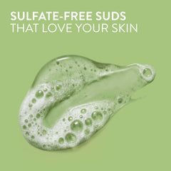 Native sulfate-free body wash pump dispensing in shower scene.