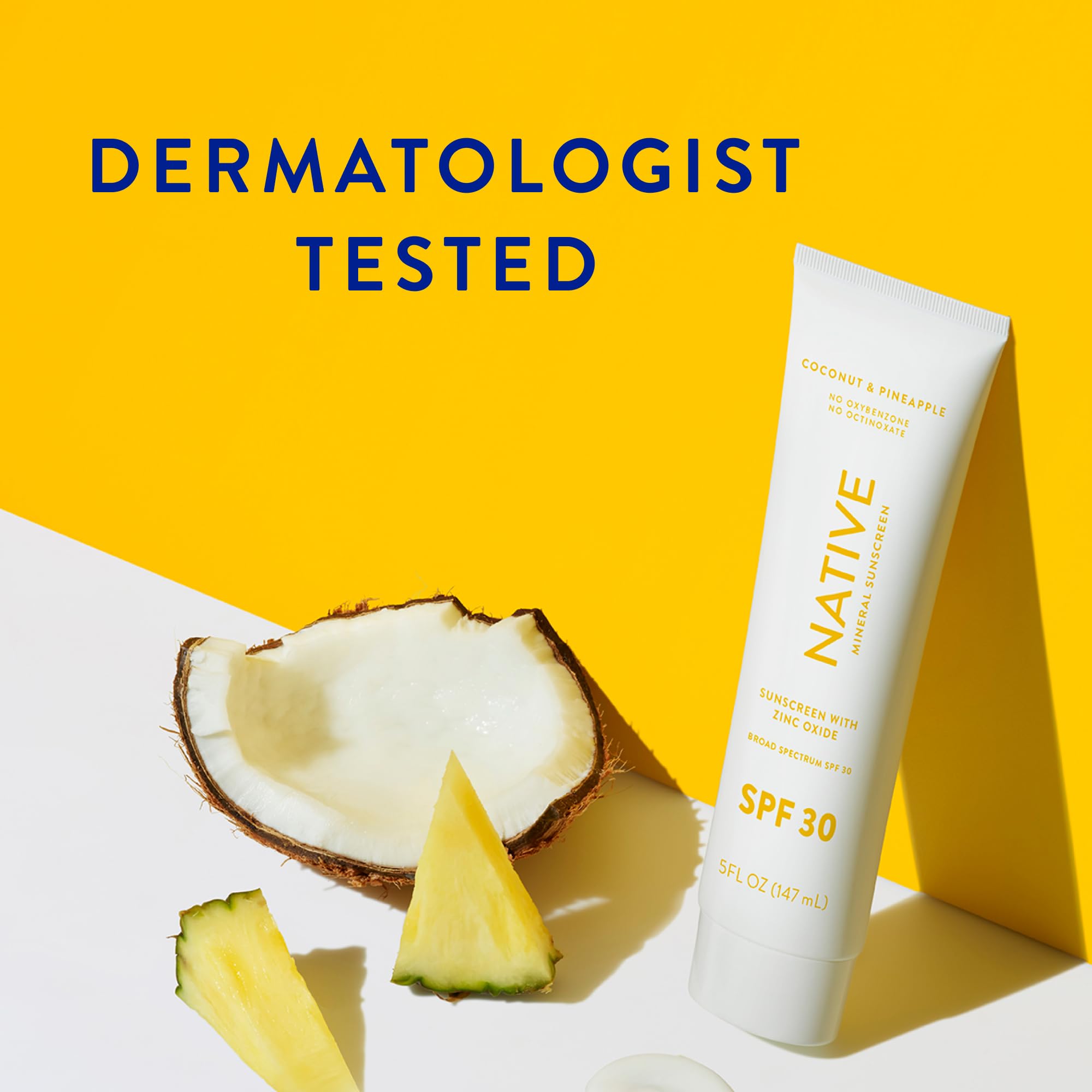 Native Sunscreen SPF 30 lightweight texture on skin for comfortable wear.