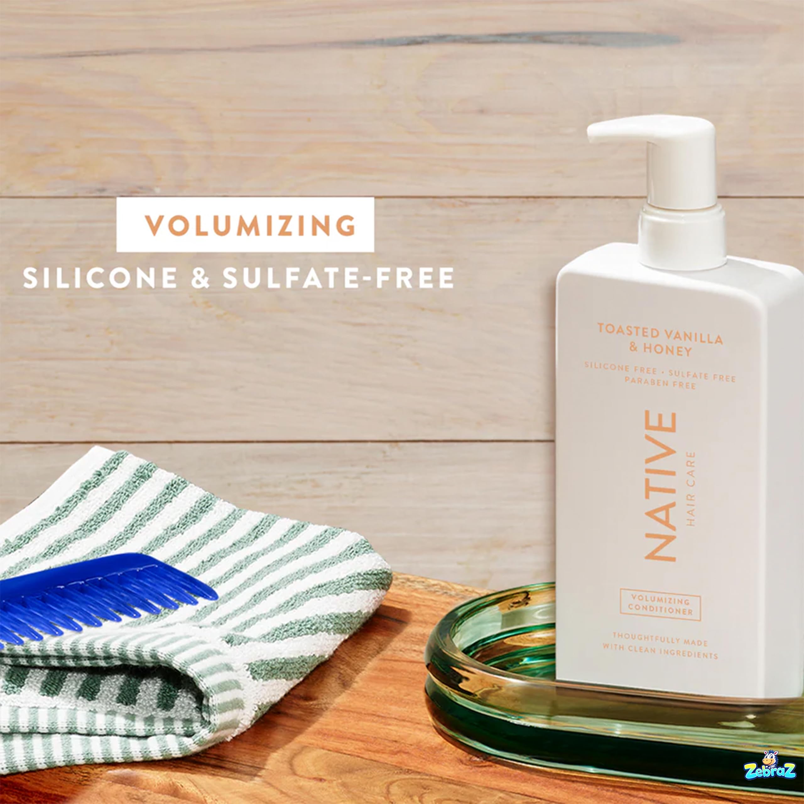 Native conditioner application: massage and rinse for lightweight moisture.
