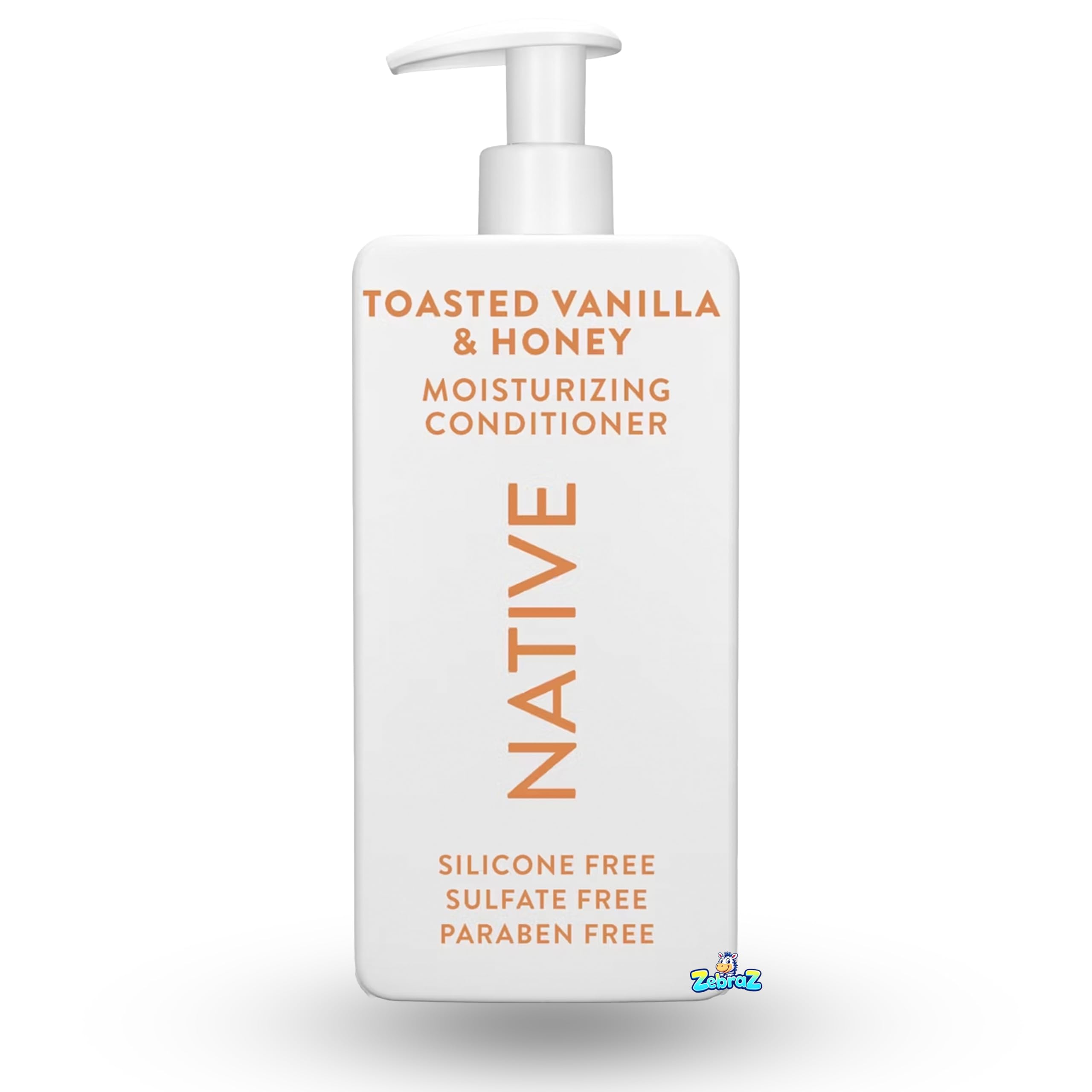 Native Toasted Vanilla & Honey conditioner bottle—silicone-free hydration for soft strands.