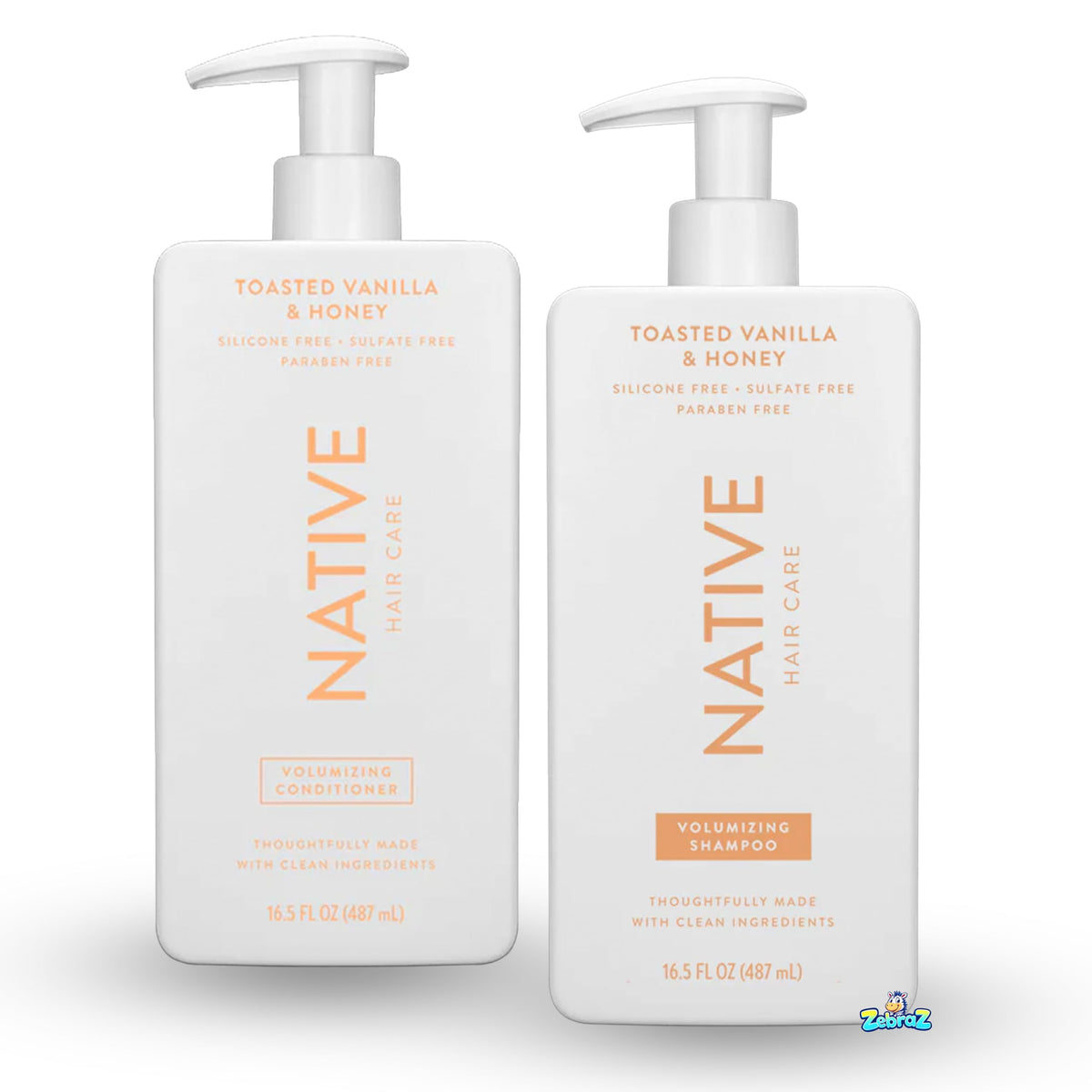 Native Toasted Vanilla & Honey shampoo bottle—nourishing cleanse for hydrated, shiny hair.