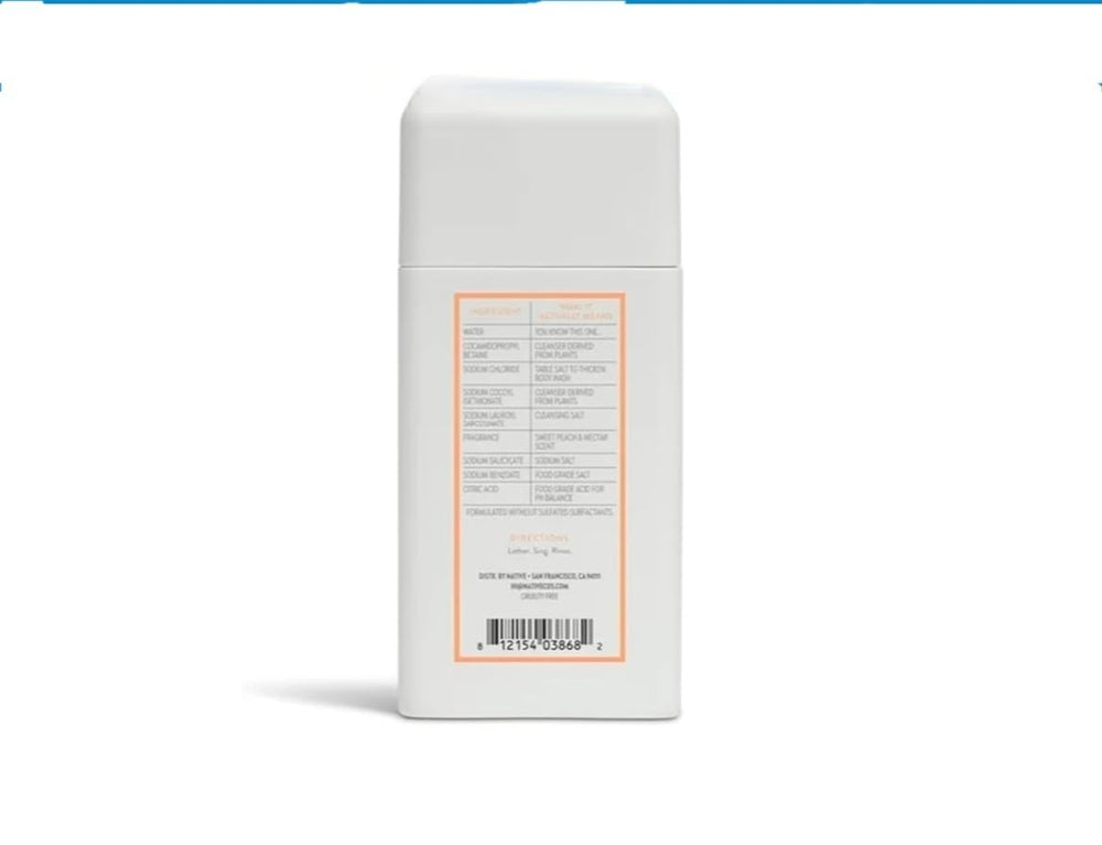 Native travel size body wash creates rich lather for quick, soothing showers