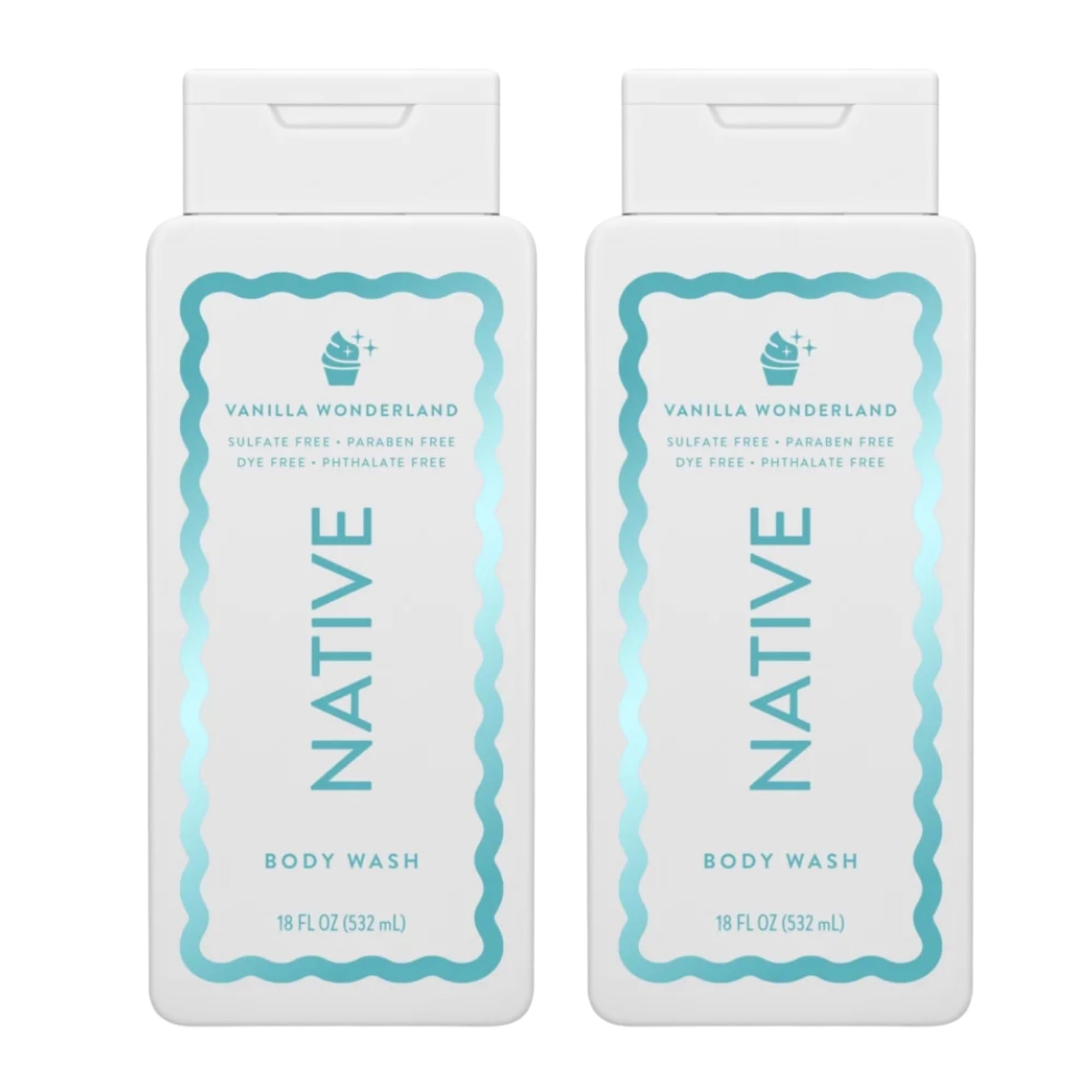 Native Vanilla Wonderland bottle with turquoise design for daily cleansing