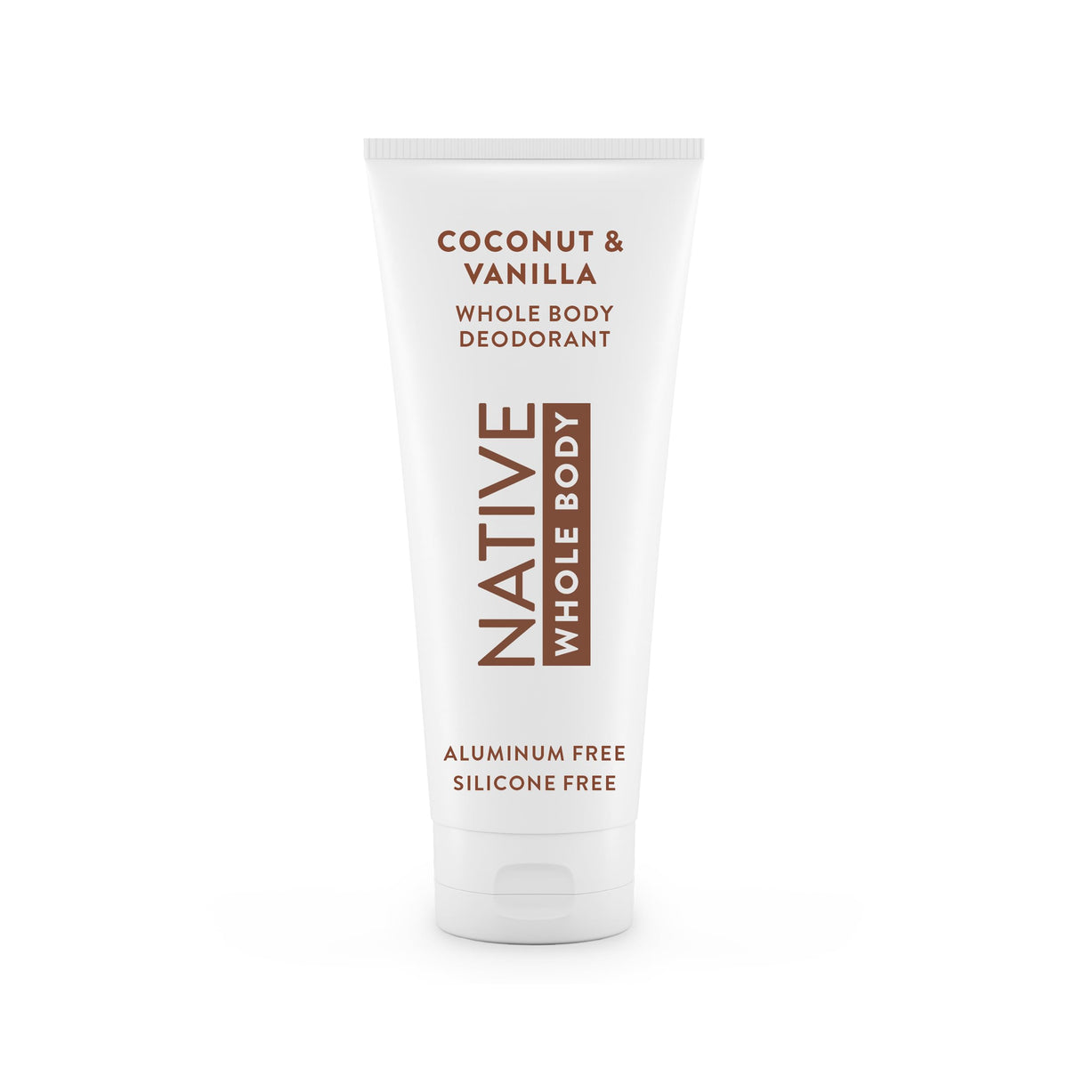 Native Whole Body Deodorant Cream bottle with packaging, 72-hour odor protection.