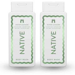 Native Winter Cashmere bottle displays a sulfate-free formula for moisturized skin.