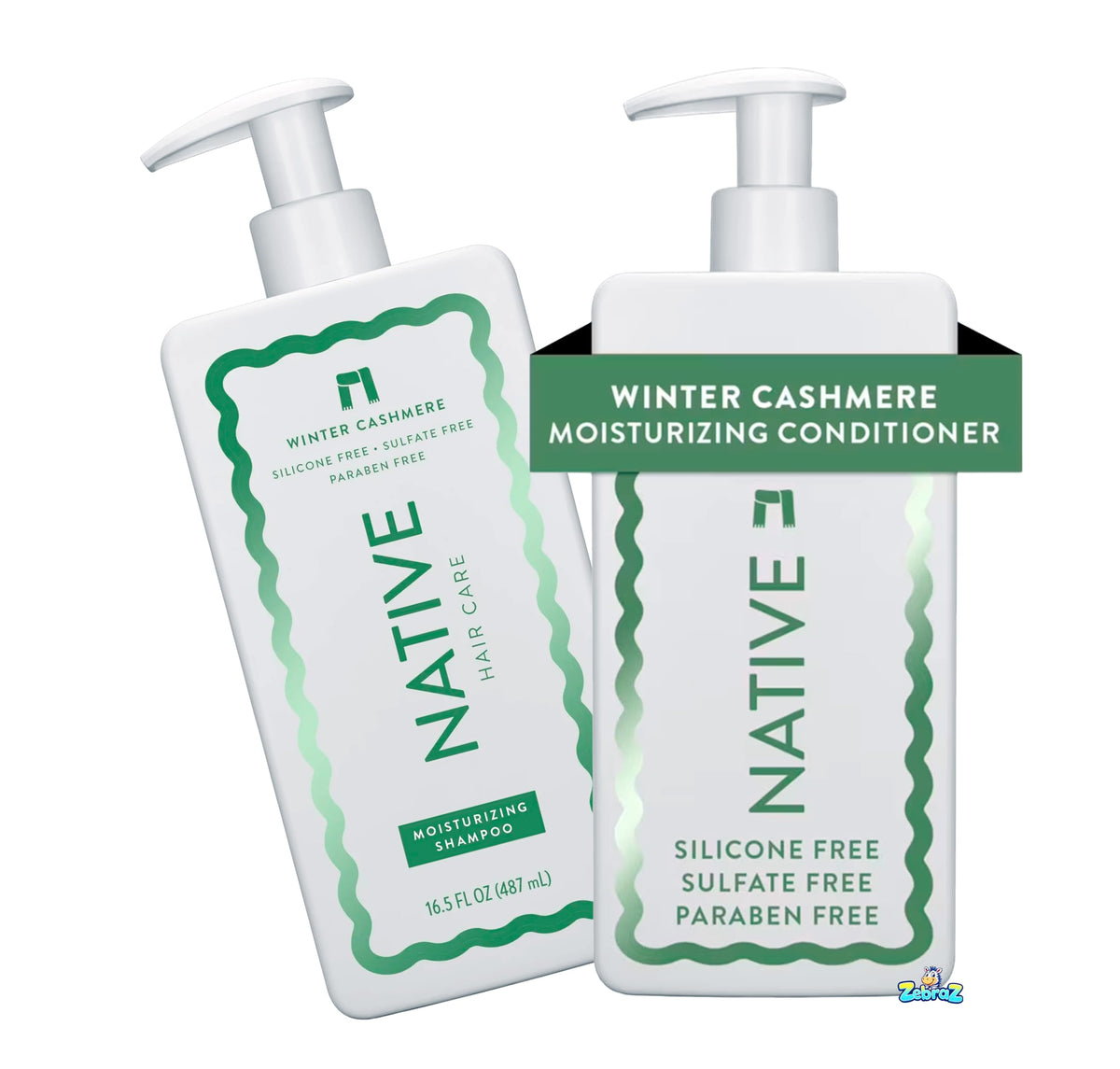 Native Winter Cashmere shampoo bottle with sulfate-free cleansing for daily use