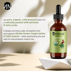 Natnique Castor Oil applicator kit for easy lash and brow application