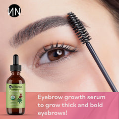 Natnique Castor Oil eyelash growth use with included applicators