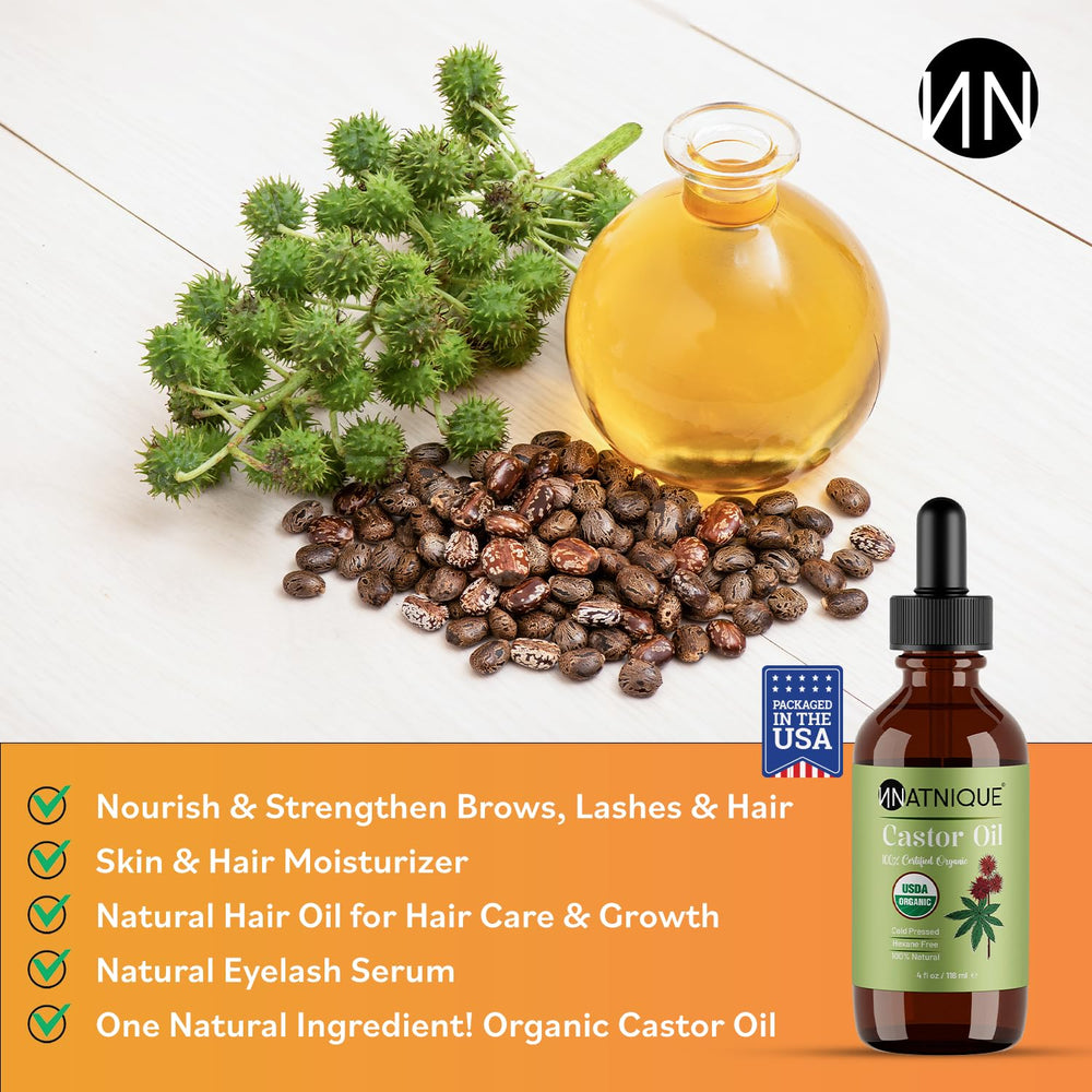 Natnique Castor Oil skin moisturizer for face and hands