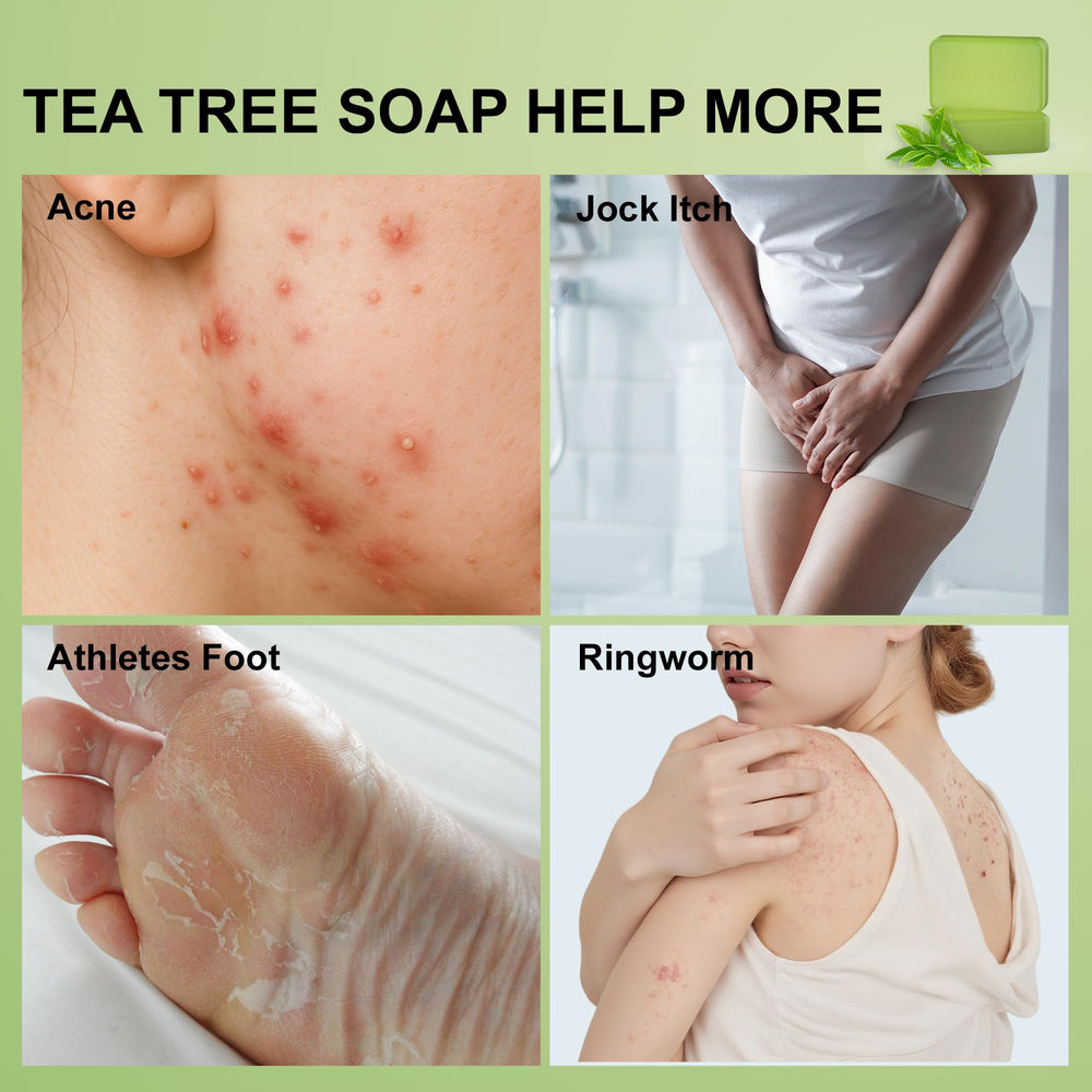 Natouch antifungal soap bar beside shower in bathroom setup