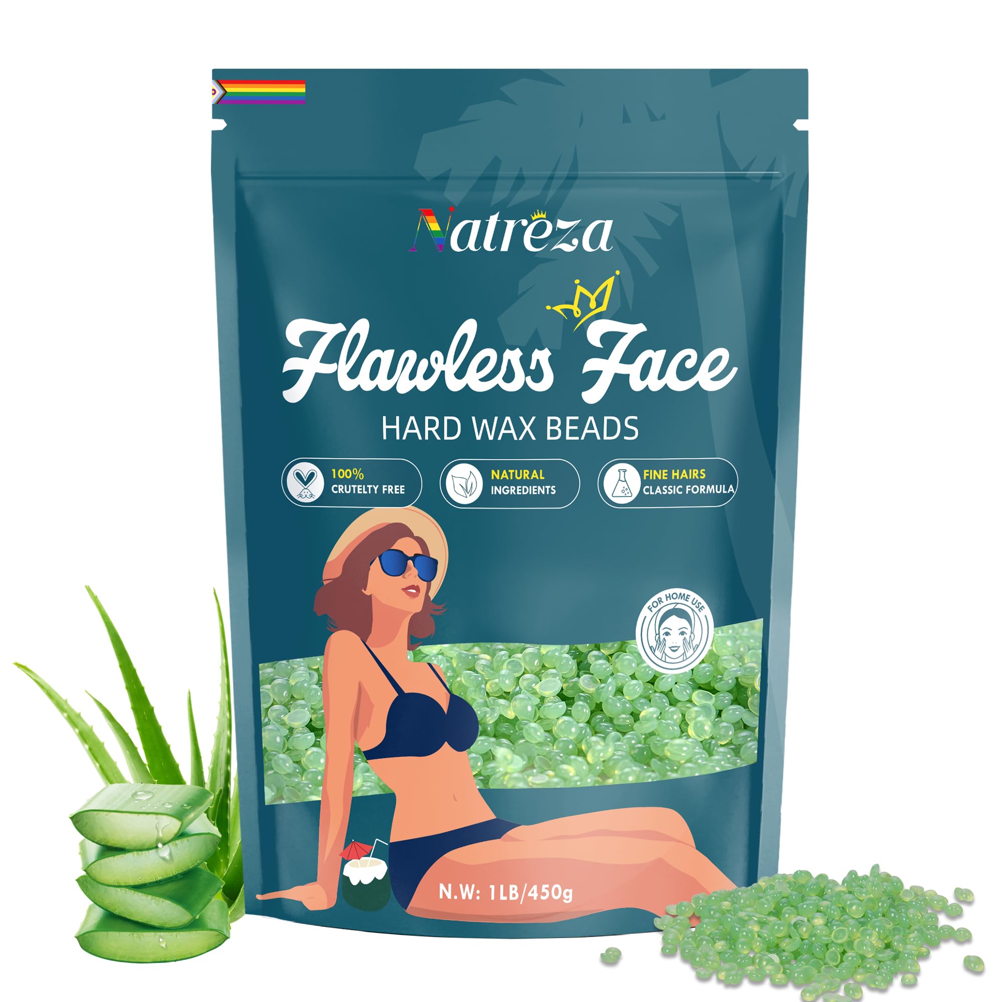 Natreza hard wax beads Brazilian waxing for professional-grade results.