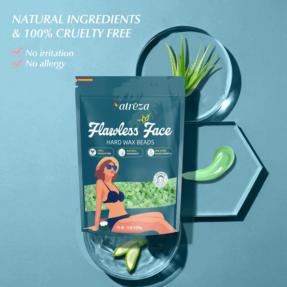 Natreza hard wax beads for legs give salon-quality results at home.