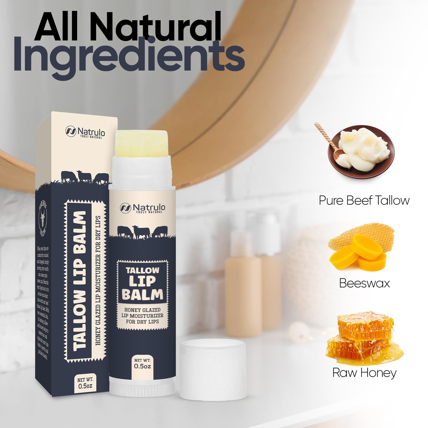 Natrulo beeswax detail emphasizes a high-melting-point barrier against wind.