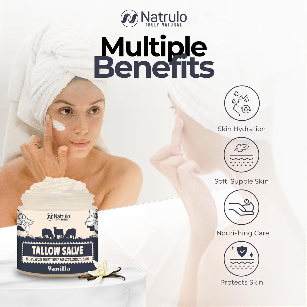 Beeswax, honey and vanilla swatch on balm surface for natural moisturization