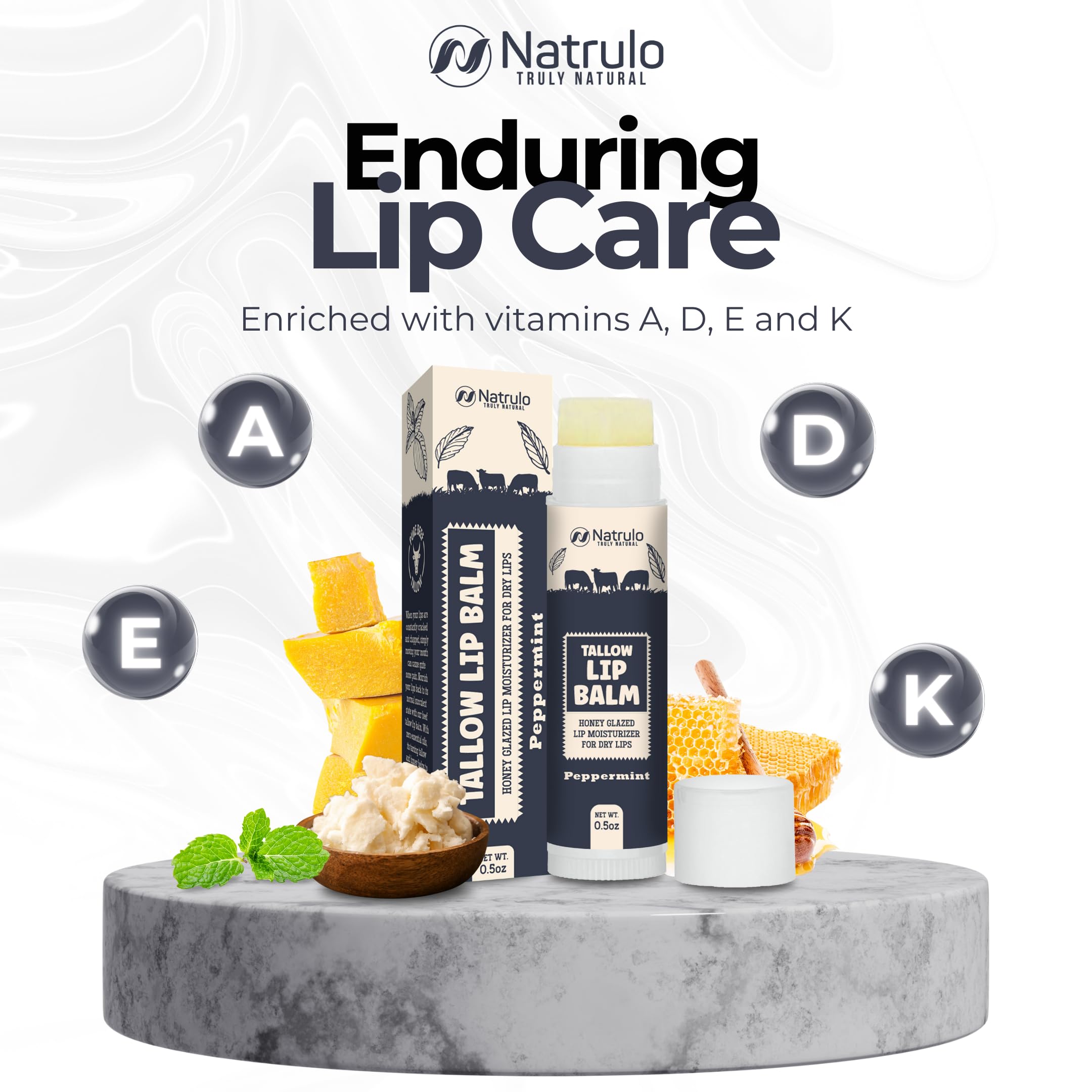 Natrulo lip balm application on lips demonstrates smooth coverage.