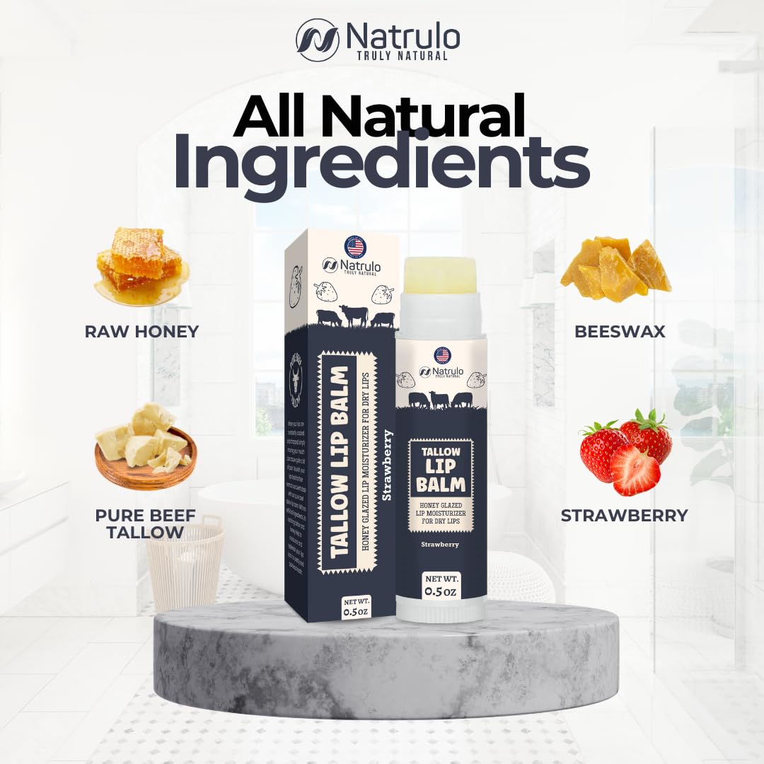 Natrulo beeswax-rich lip balm provides smooth hydration.