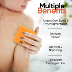 Natrulo Papaya Soap ingredients with turmeric and kojic acids for skin brightening.