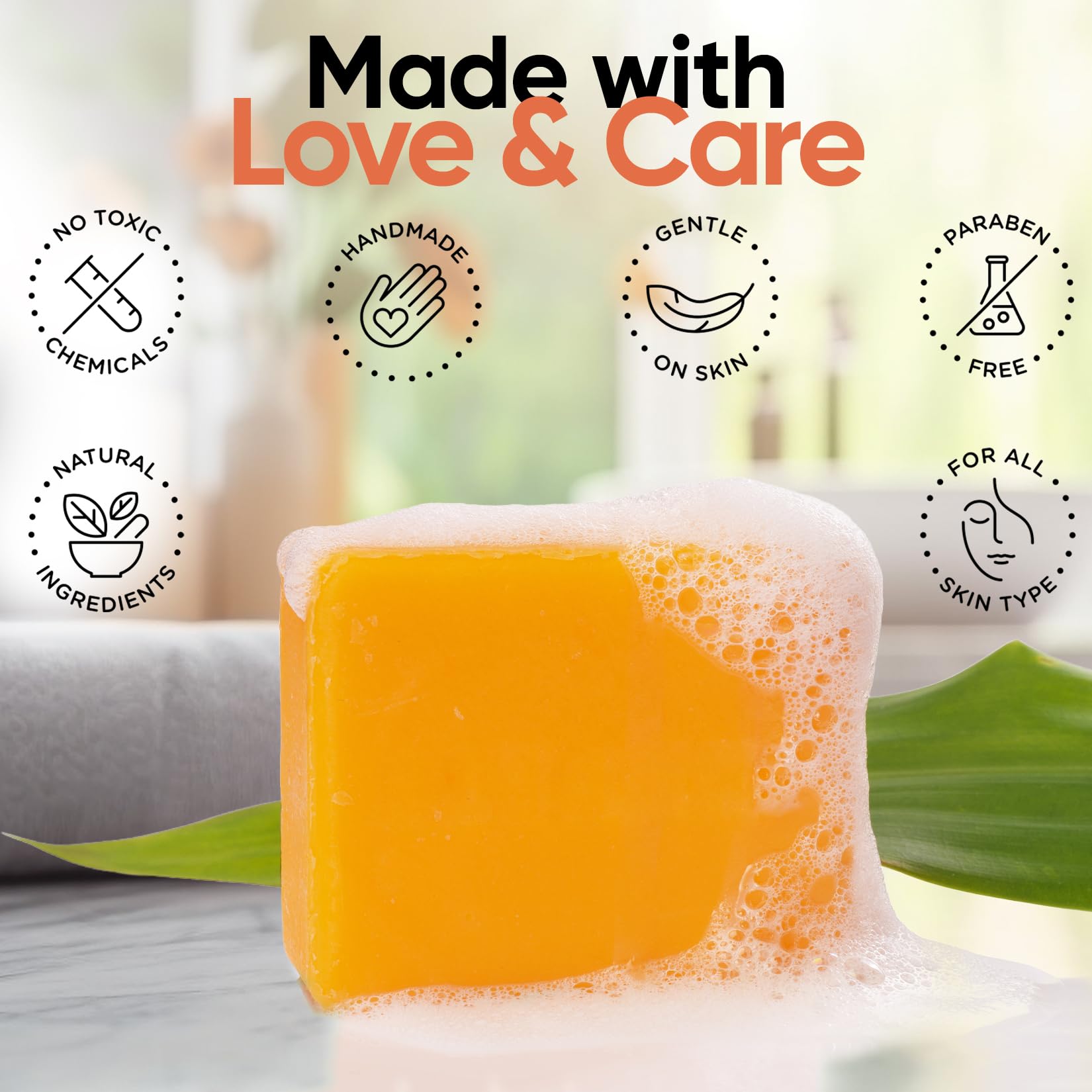 Natrulo Papaya Soap used on face and body for even tone.