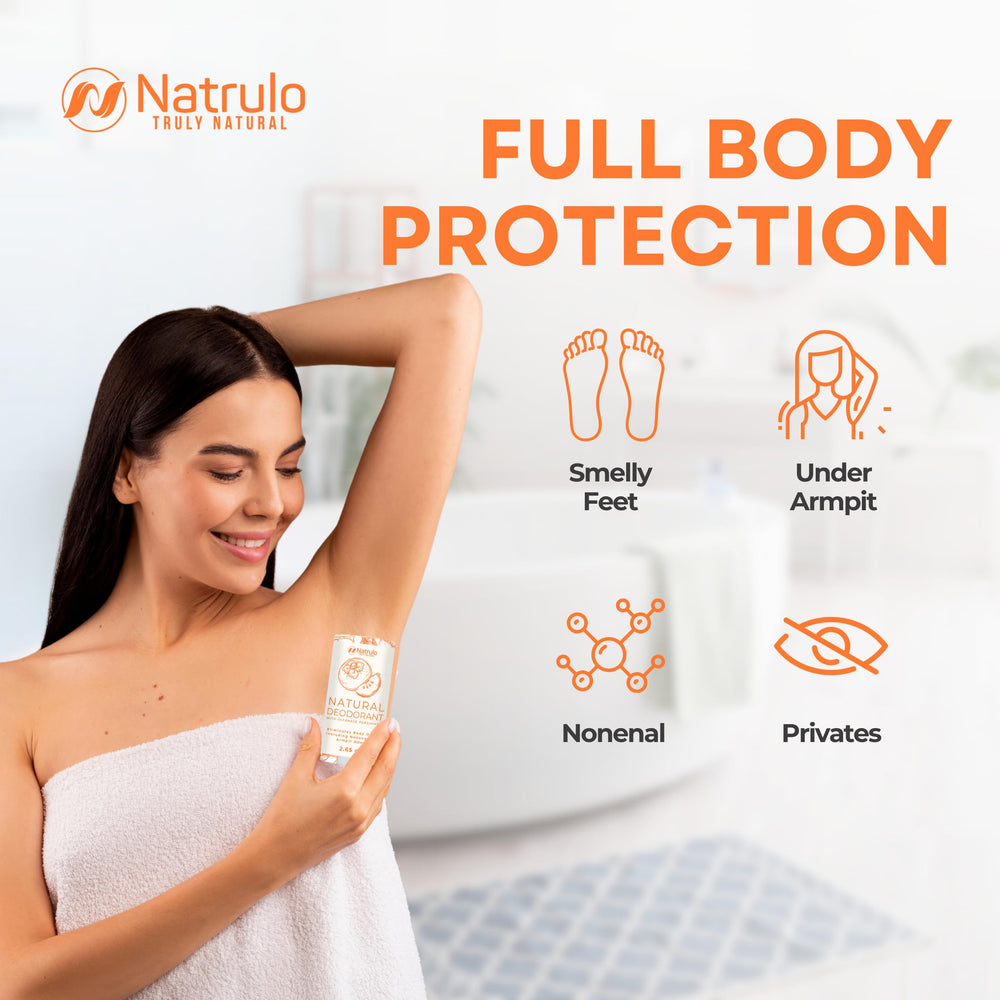 Natrulo Persimmon Extract ingredient label shows natural odor control.