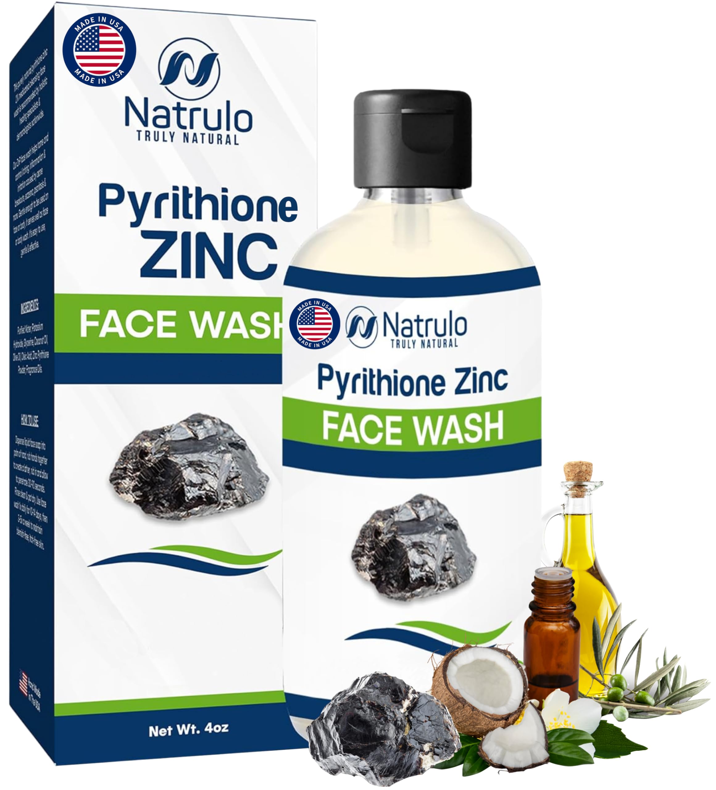 Natrulo Zinc Soap bottle front for daily cleansing and refreshed skin.