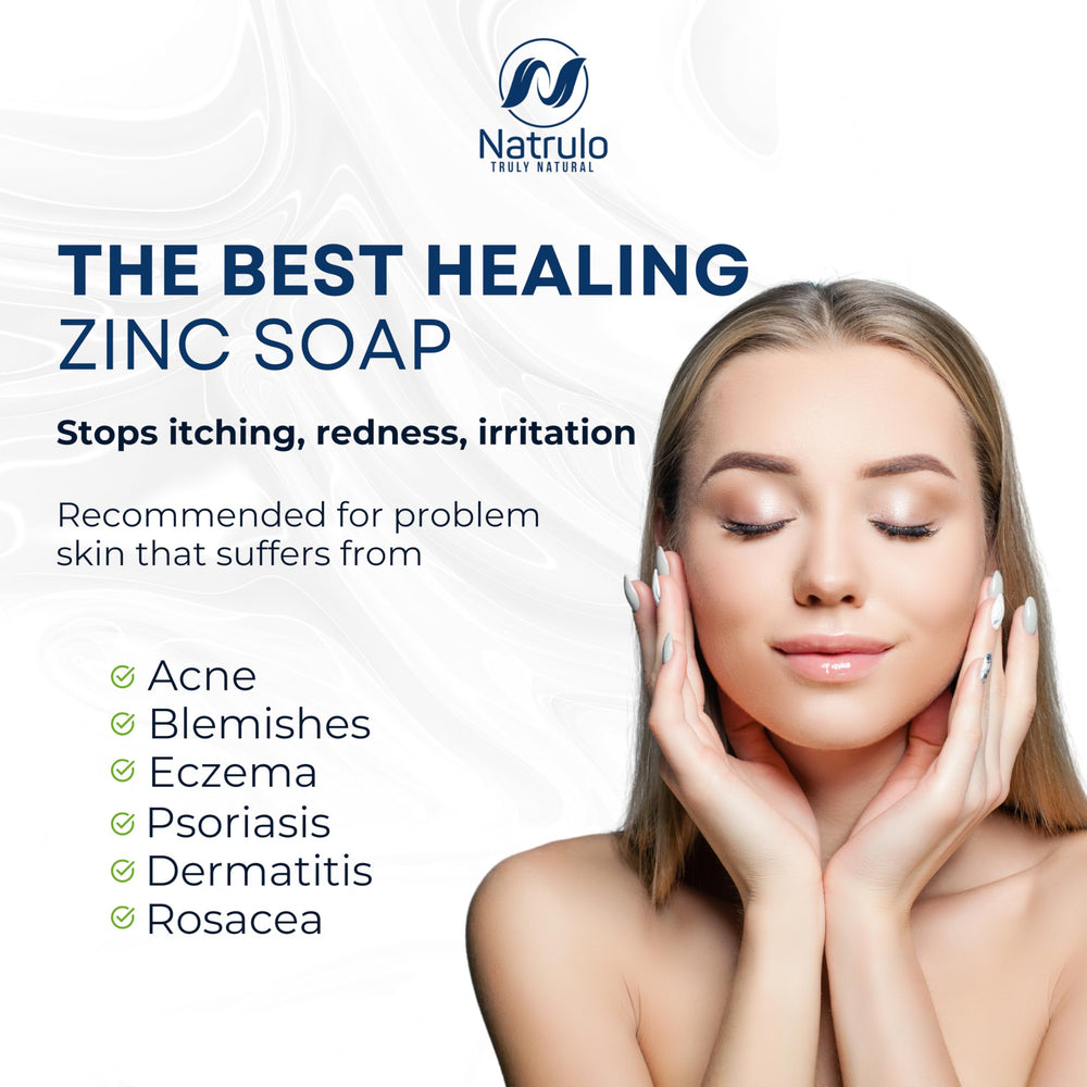 Natrulo Zinc Soap pump dispense for easy, mess-free daily use.