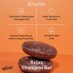 NATURÉL Relax argan oil close-up shows shine and hydration on hair.
