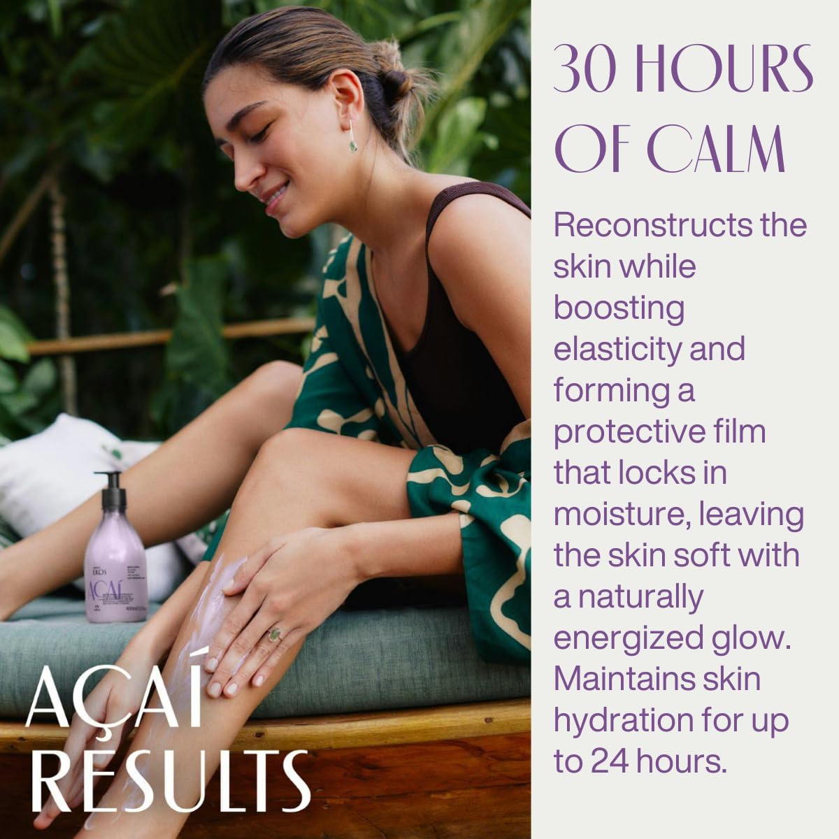 Ingredients emphasis on açai oil and antioxidants in Natura Açaí Body Lotion