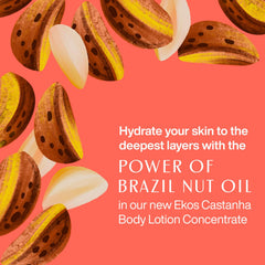 Natura Castanha lotion close-up of oil highlighting sustainable nourishment