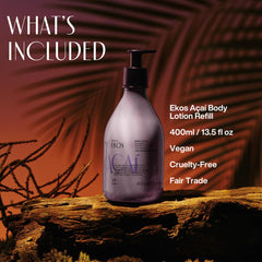 Natura Ekos Açaí Revitalizing body lotion usage demonstrates 24-hour softness