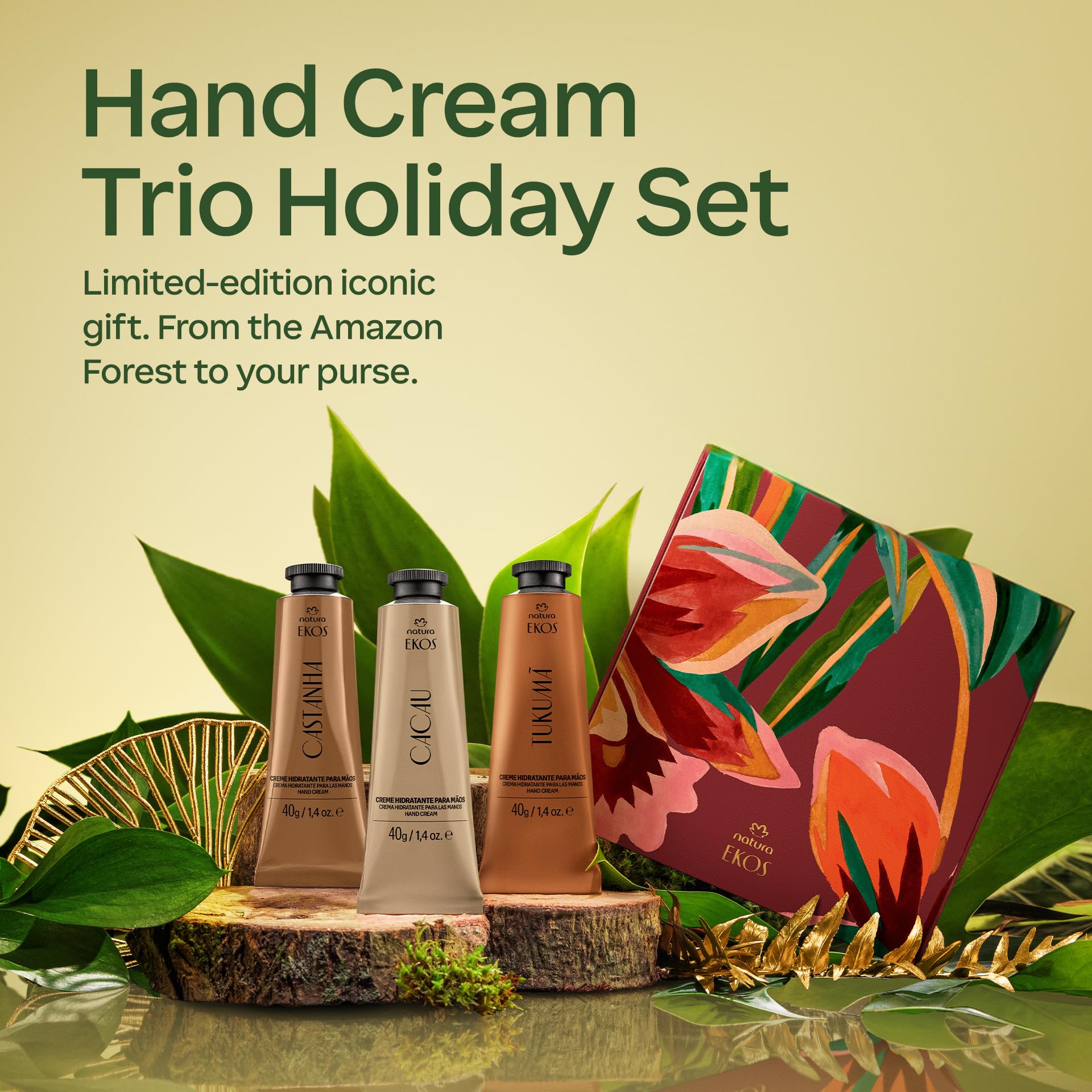 Natura Ekos gift set celebrates Brazilian beauty rituals at home.