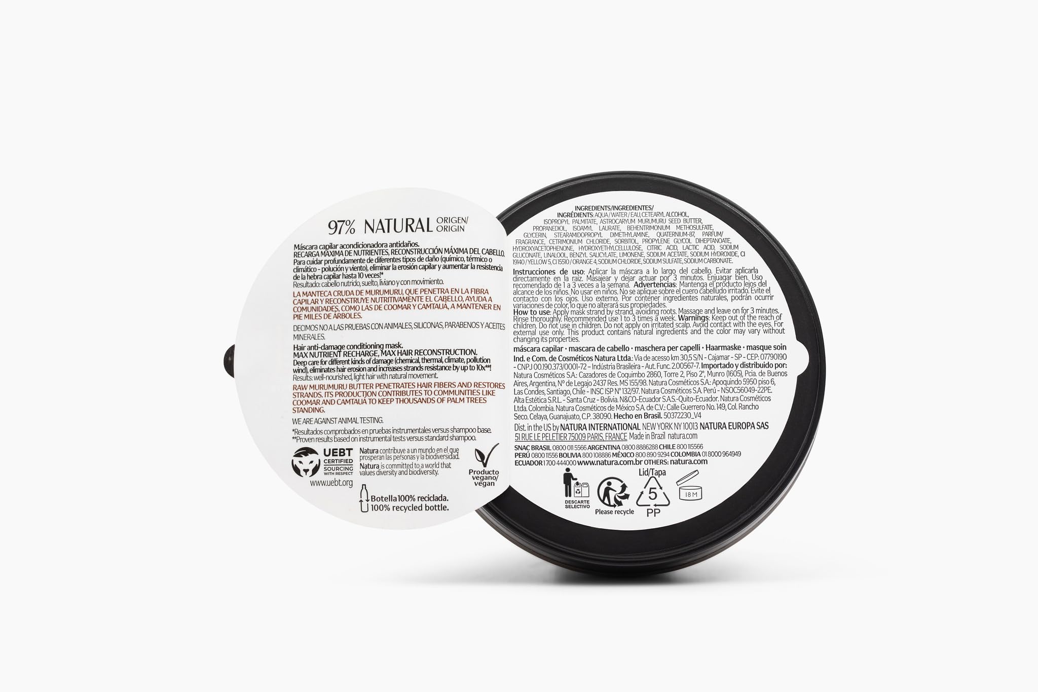 Natura Ekos Murumuru eco-conscious packaging emphasizing sustainability