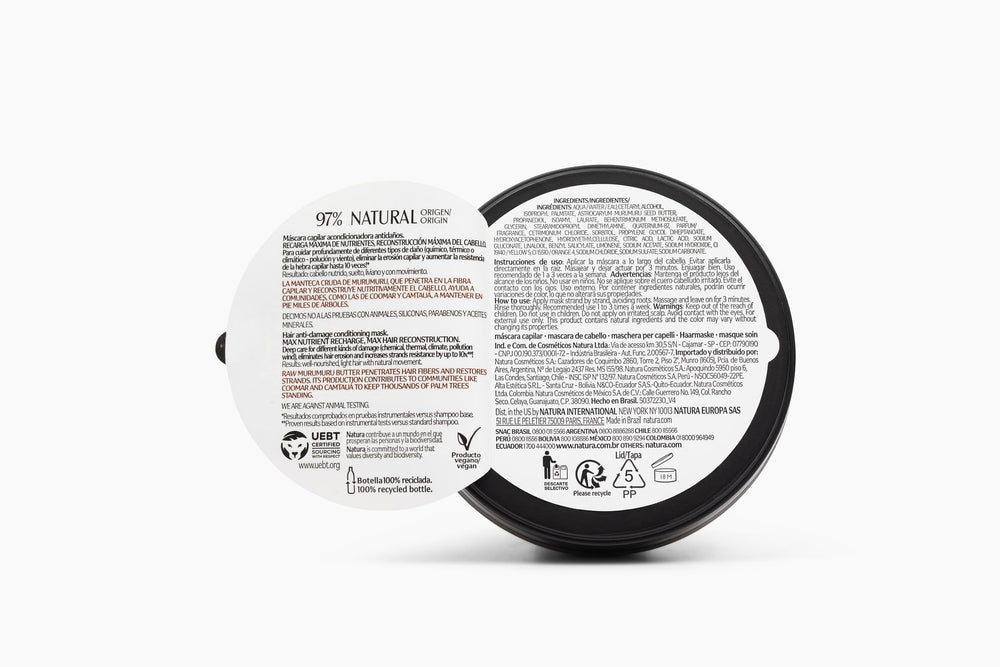 Natura Ekos Murumuru eco-conscious packaging emphasizing sustainability