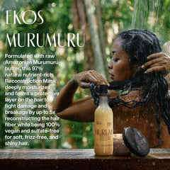 Natura Ekos Murumuru natural-origin formula label emphasizing clean, ethical ingredients