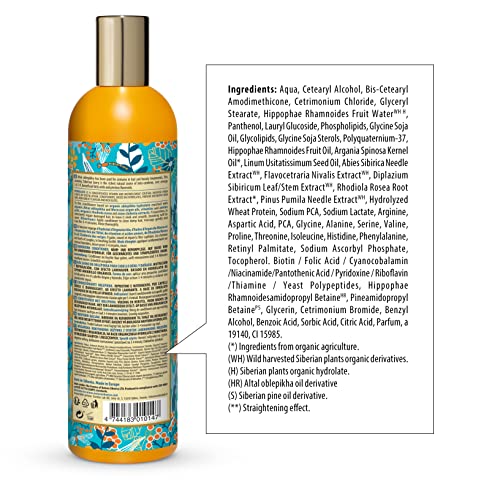 Natura Siberica Oblepikha conditioner protective layer on hair surface