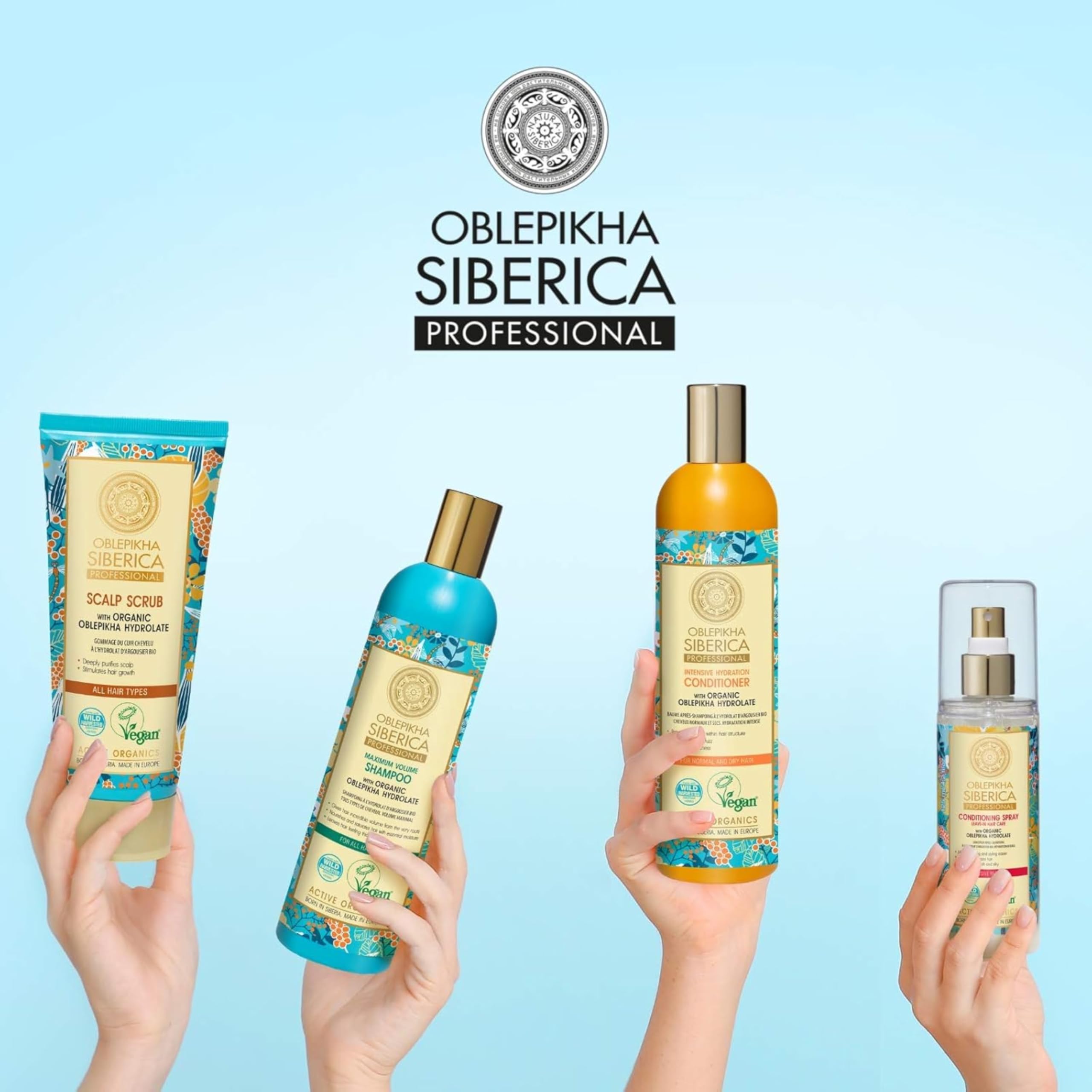 Rinsing Natura Siberica scrub with warm water reveals refreshed scalp.
