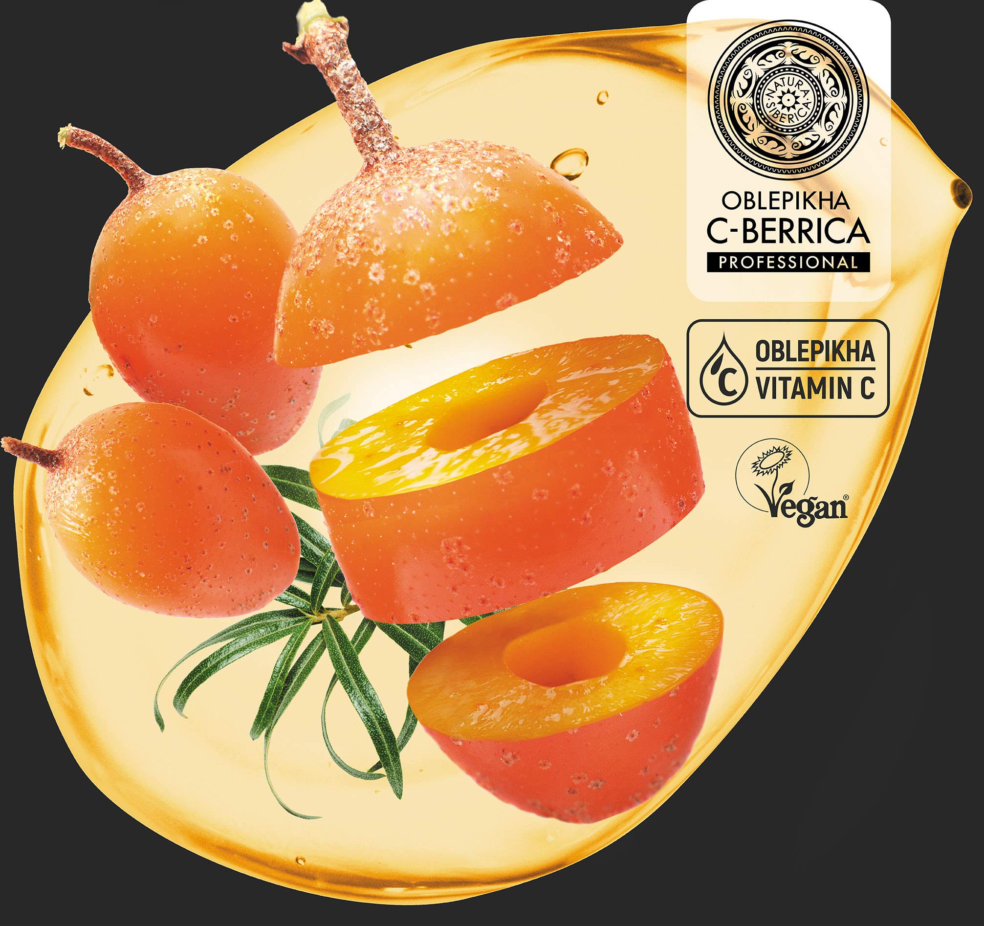 Natura Siberica packaging and label emphasizing organic and natural ingredients.