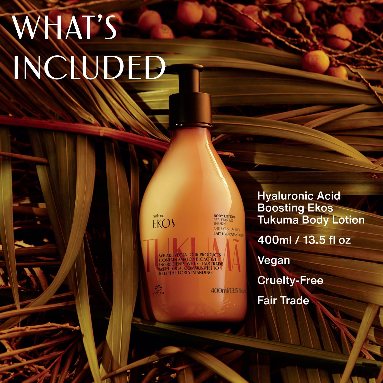 Natura vegan packaging emphasizes 97% natural formula.
