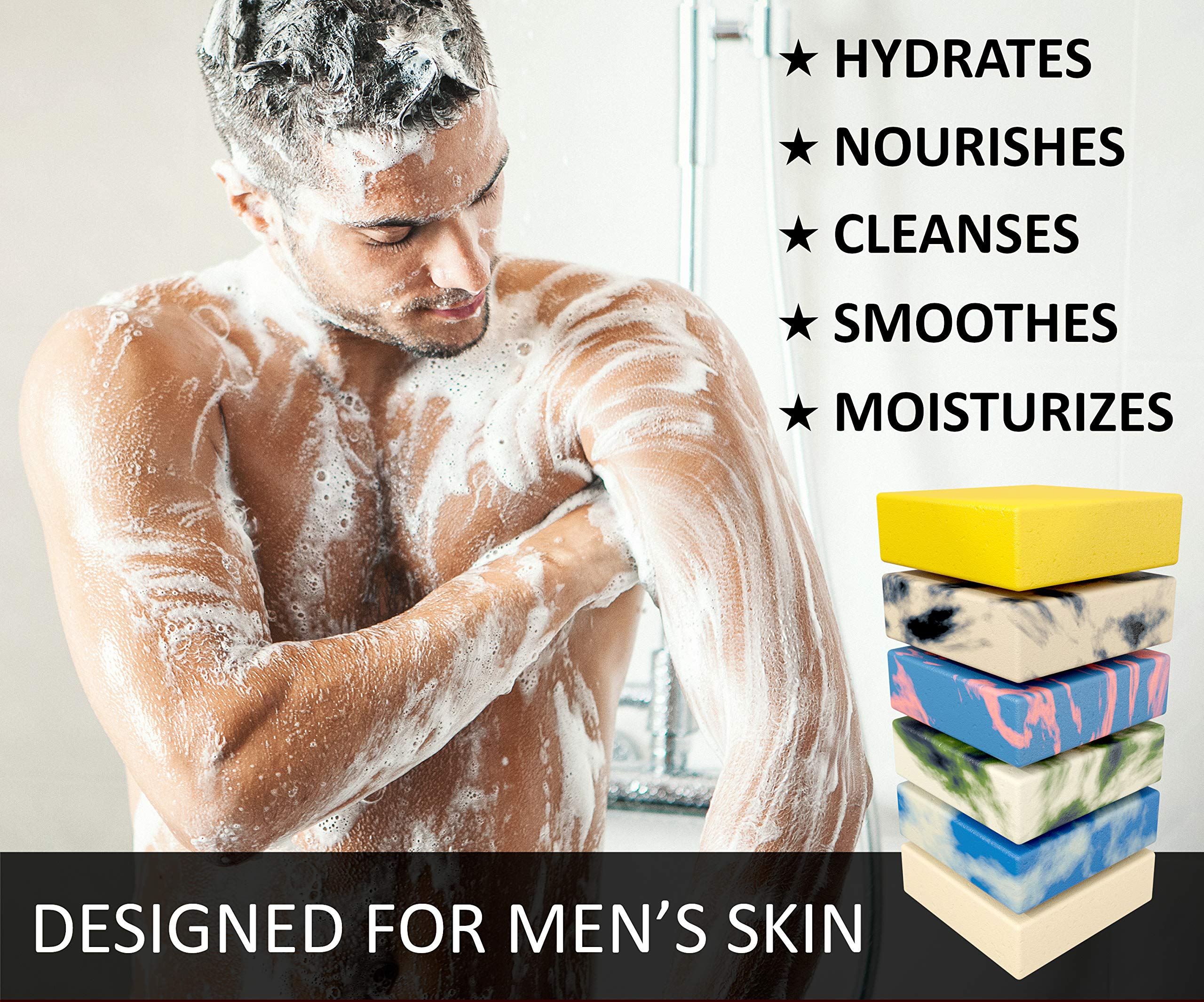NATURAL AMERICAN SOLDIER bar soap Coast Guard Sea aroma for rugged cleansing.