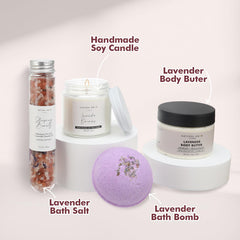 Natural Amor Lavender Candle enhances ambiance with soft, soothing glow