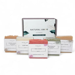 Natural Amor Los Angeles bar soap set in a stylish gift box, ideal for gifting.