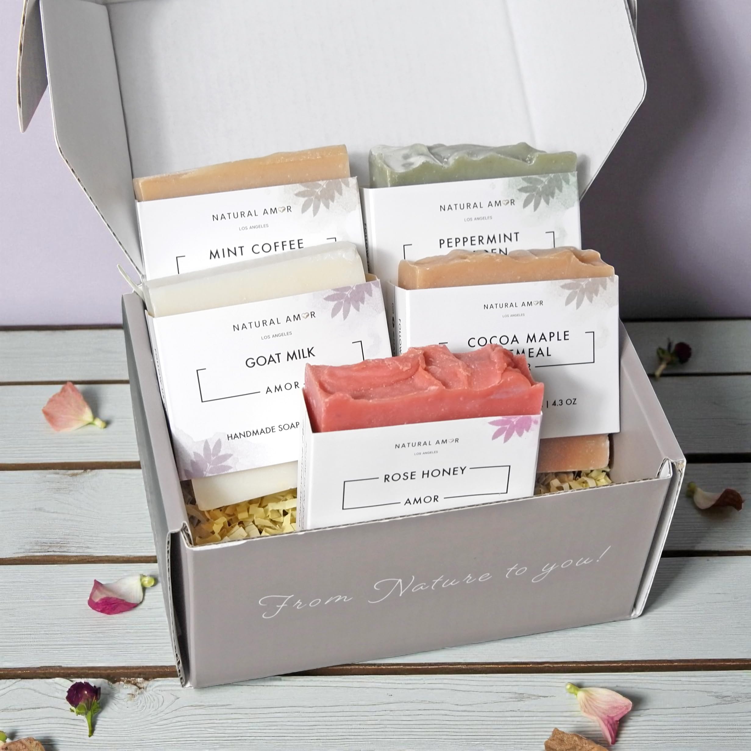 Natural Amor Los Angeles cold-processed bar soap, crafted in small batches.