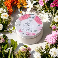 Natural Amor Los Angeles Rose Spa Gift Set bath butter nourishes dry skin.