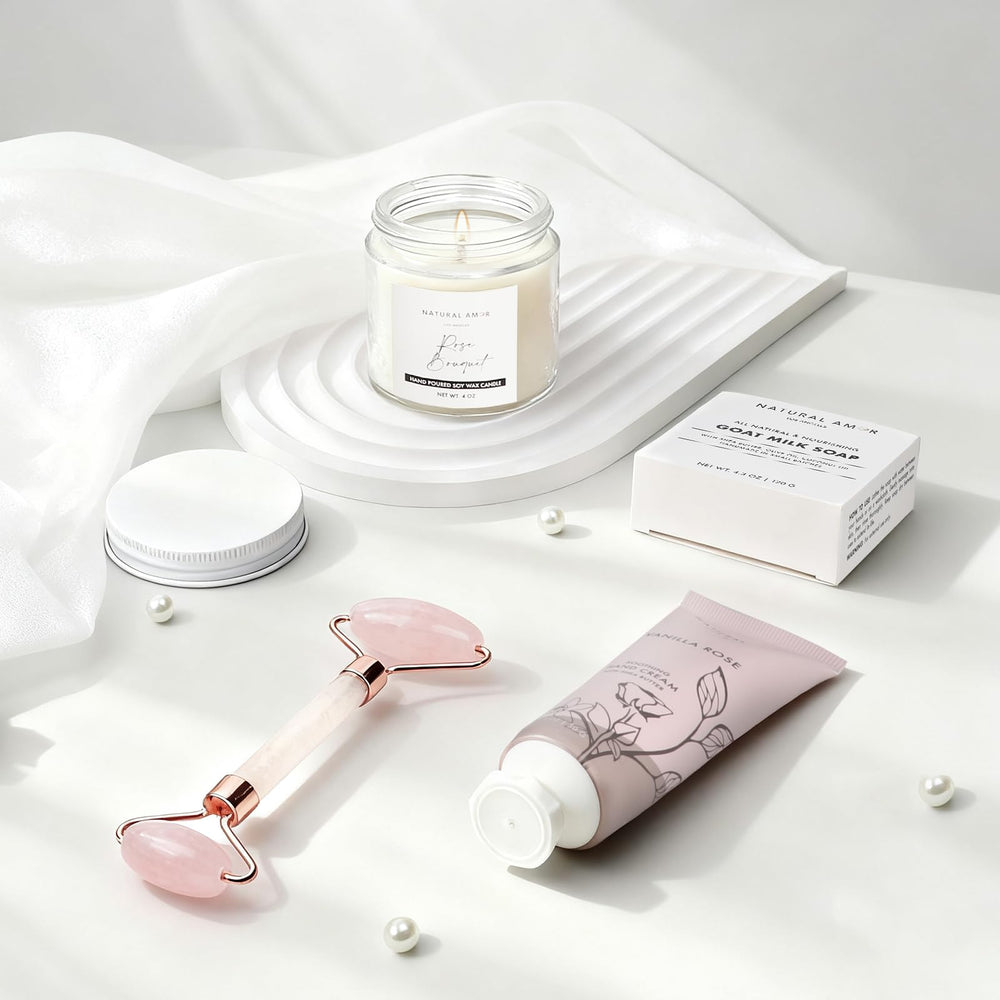Natural Amor Los Angeles spa gift set scented candle for ambient tranquility